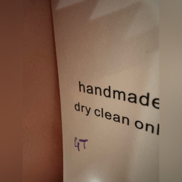 Handmade Graceful Pink and Gold hi low dress with Floral lace Embellishments - Picture 5 of 5